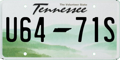 TN license plate U6471S