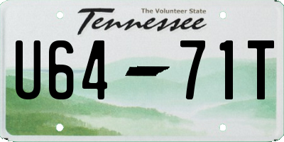 TN license plate U6471T