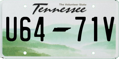 TN license plate U6471V