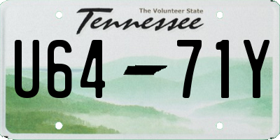 TN license plate U6471Y