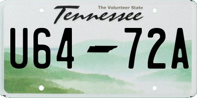 TN license plate U6472A