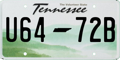 TN license plate U6472B