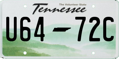 TN license plate U6472C
