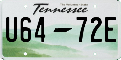 TN license plate U6472E