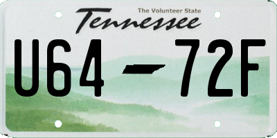 TN license plate U6472F