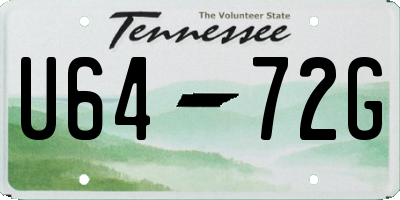 TN license plate U6472G