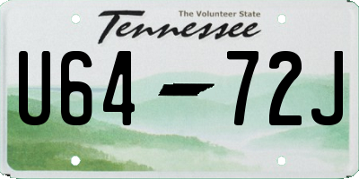 TN license plate U6472J