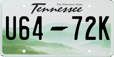 TN license plate U6472K