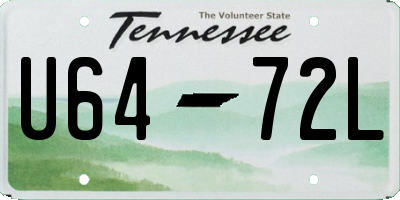 TN license plate U6472L