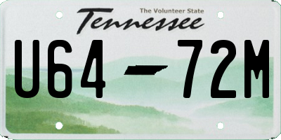 TN license plate U6472M