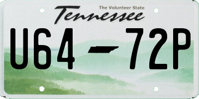 TN license plate U6472P