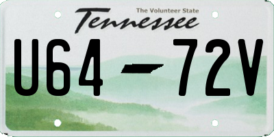 TN license plate U6472V