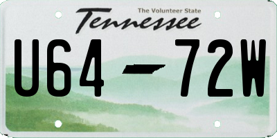TN license plate U6472W