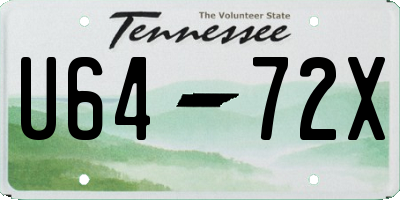 TN license plate U6472X