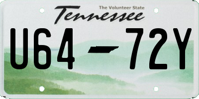 TN license plate U6472Y