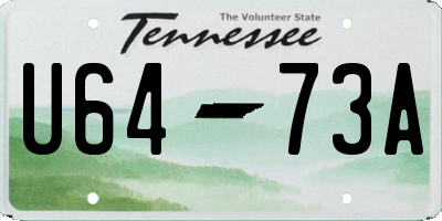 TN license plate U6473A