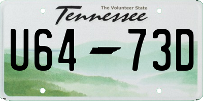 TN license plate U6473D