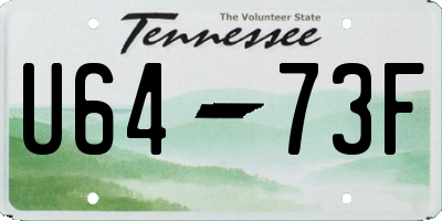 TN license plate U6473F