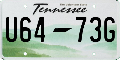 TN license plate U6473G
