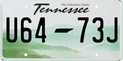 TN license plate U6473J