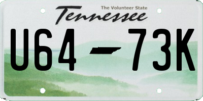 TN license plate U6473K
