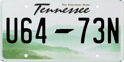 TN license plate U6473N