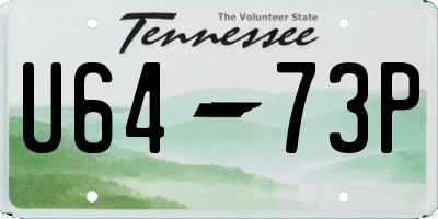 TN license plate U6473P