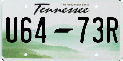 TN license plate U6473R