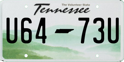 TN license plate U6473U
