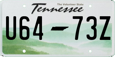 TN license plate U6473Z