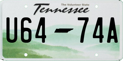 TN license plate U6474A