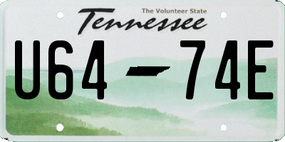TN license plate U6474E