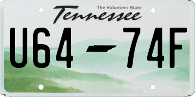 TN license plate U6474F