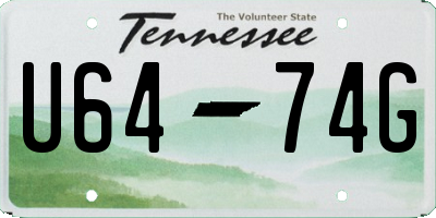 TN license plate U6474G