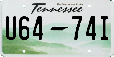 TN license plate U6474I
