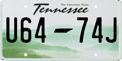TN license plate U6474J