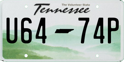 TN license plate U6474P