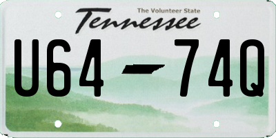 TN license plate U6474Q