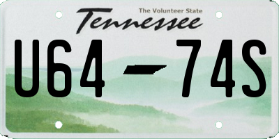 TN license plate U6474S