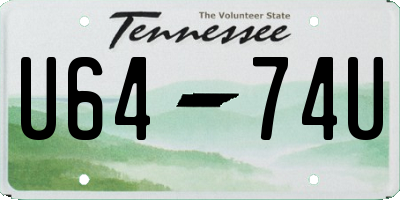 TN license plate U6474U
