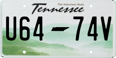 TN license plate U6474V