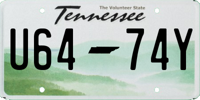 TN license plate U6474Y