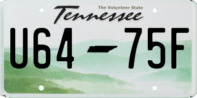 TN license plate U6475F