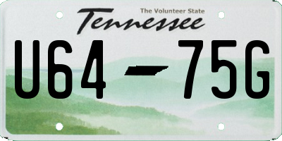 TN license plate U6475G