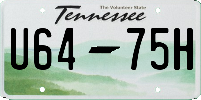 TN license plate U6475H