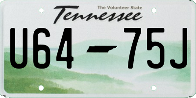 TN license plate U6475J