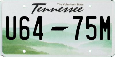 TN license plate U6475M