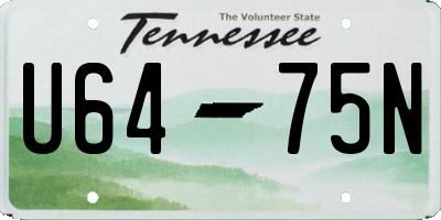 TN license plate U6475N