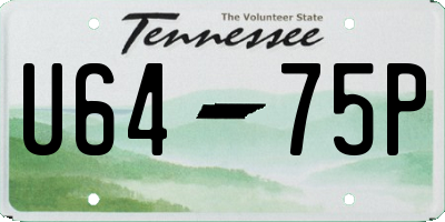 TN license plate U6475P