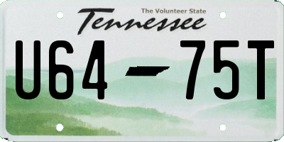 TN license plate U6475T